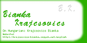 bianka krajcsovics business card